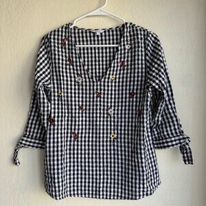 Reitmans gingham floral top